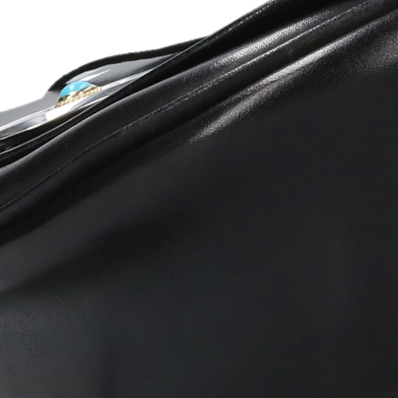 金縄ターコイズ風車コンチョ付きバケットバッグ ※使用感あり【取扱