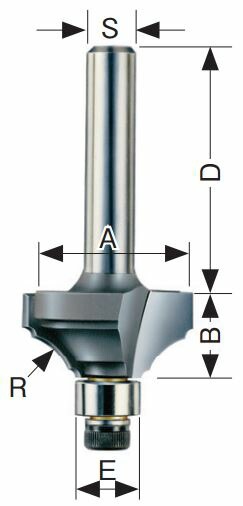 大日商【コーナービット 新ギンナン面 トリマー用】2分 | 工具