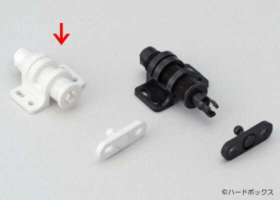 ランプ印 プッシュラッチ MC-20型 【MC-20WT】 ホワイト | ラッチ