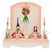 雛人形 こひな 木目込み 花珠 正絹 福華 横幅35cm