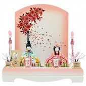 雛人形 こひな 木目込み 姫さくら 桜うさぎ 横幅35cm