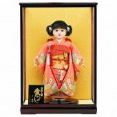 市松人形 齊藤公司作 13号 古典柄 ケース入り 横幅42cm