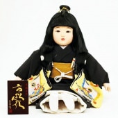 市松人形 齊藤公司作 お座り市松人形 13号 男の子 宝船 横幅35cm