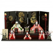 雛人形 こひな 木目込み 宮都 正絹 京都西陣織物 横幅39.5cm