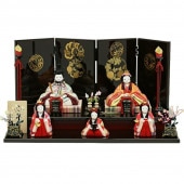 雛人形 こひな 木目込み 宮都 誉勘商店の正絹 京都西陣織物 横幅39.5cm