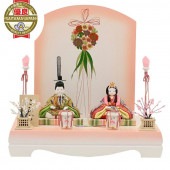 雛人形 こひな 木目込み 桃姫花珠 横幅35cm