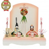 雛人形 こひな 木目込み 桃姫花珠 横幅35cm