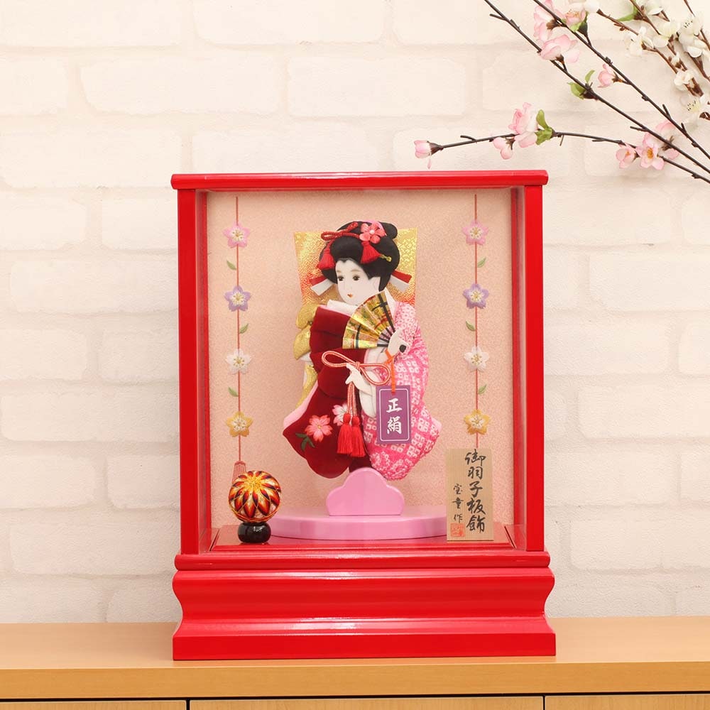 羽子板 2025年度新作 宝童作 アクリルケース 凛 無垢 (シロボ) ましろ