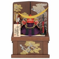 五月人形 工房天祥×吉徳 兜収納飾り 伊達政宗公之兜 9号 横幅37cm