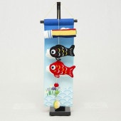 鯉のぼり 室内用 鯉のぼり飾り 菖蒲 横幅18cm 高さ48.5cm