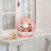 雛人形 工房天祥 小芥子親王飾り 円型ケース飾り 横幅43cm