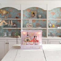 雛人形 工房天祥 芥子親王飾り 四角 アクリル ケース飾り 横幅48cm