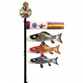 鯉のぼり 徳永 室内飾り吉兆 家紋・花個紋・名前入可能 横幅68cm 高さ12.8cm