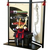 鯉のぼり 単品 室内用 徳永 五角形飾り台 巾55cm×高さ2.2cm×奥行38.5cm