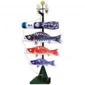 鯉のぼり 室内用 徳永 星歌スパンコール 星歌友禅 家紋・花個紋・名前入可能 横幅80cm 高さ154cm