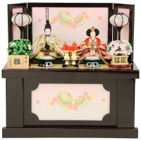 雛人形 宴桜 芥子親王 手鞠刺繍 パールブドウ 収納飾り 横幅55cm