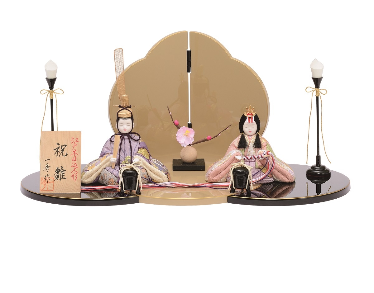 雛人形 一秀 木目込み 祝雛親王飾り 横幅42cm