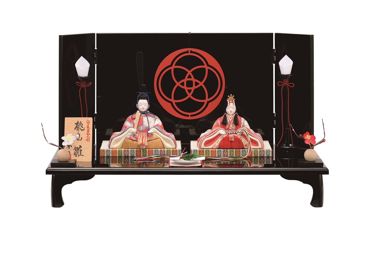 雛人形 一秀 木目込み 親王飾り 正絹 横幅50cm