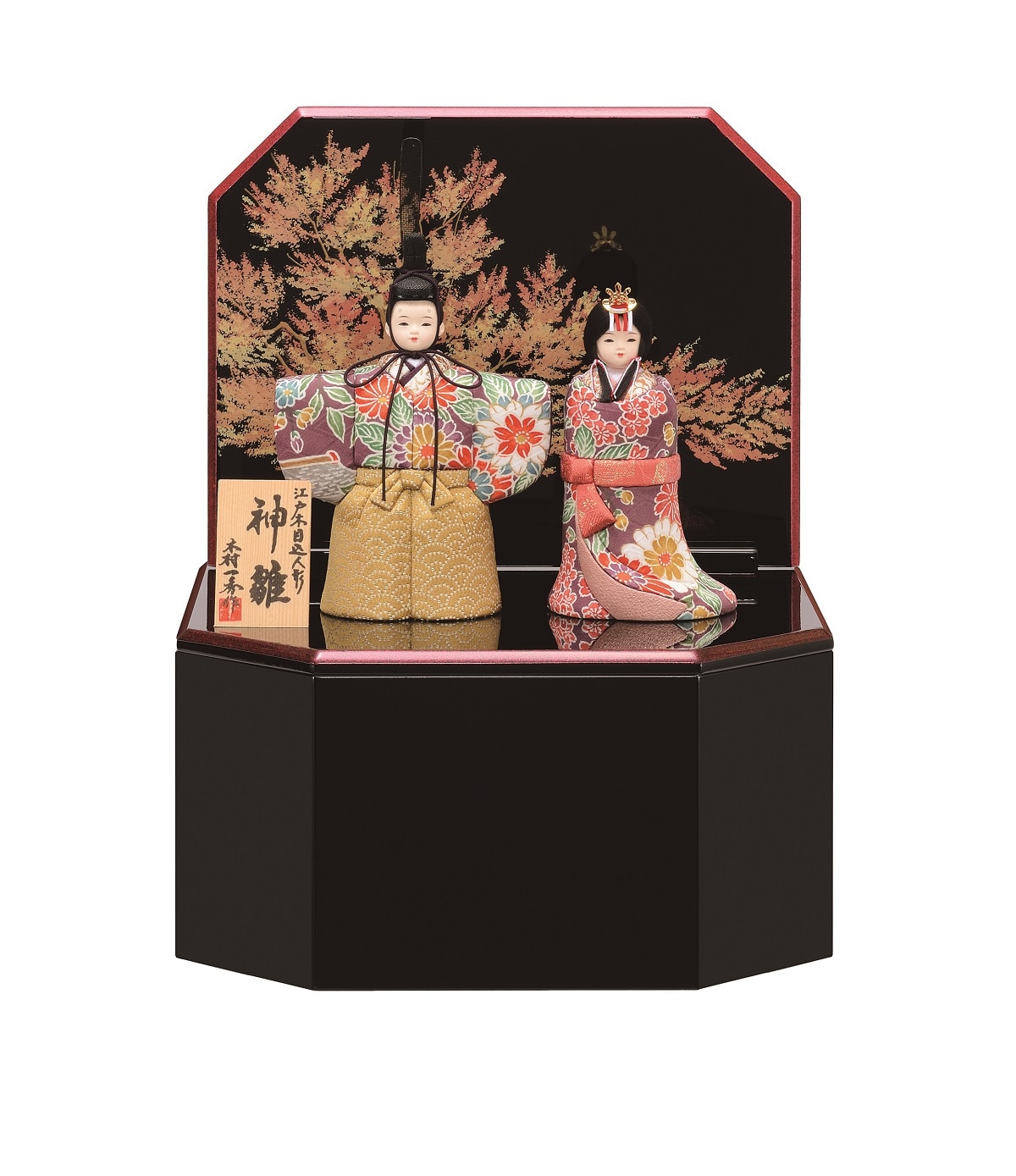 雛人形 一秀 木目込み 神雛 収納 横幅28cm