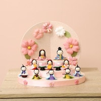 雛人形 リュウコドウ 花円雛 10人揃い 横幅28.5cm