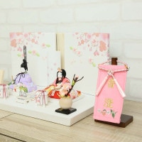 雛人形 工房天祥 名前旗 ぷち 赤 ピンク 白 金糸刺繍 名前入可能 ゆうメール便 代引き不可 スタンド付 横幅7.5cm