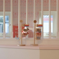 鯉のぼり 室内用 檜 木製 koikoi てんてん くうくう 国産 奈良県吉野産檜　横幅13cm 高さ37cm