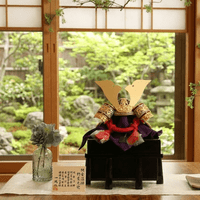 五月人形 工房天祥 兜飾り 国宝 純金箔押し 竹雀之兜 8号 兜 奈良春日大社所蔵模写 横幅26cm