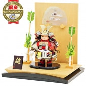 五月人形 工房天祥 子供大将飾り 健ちゃんシリーズ 大鎧着 ミニ健ちゃん 段威 尚武の矢 横幅50cm