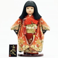 市松人形 齊藤公司作13号 正絹本仕立 横幅33cm