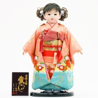市松人形 齊藤公司作13号 横幅33cm