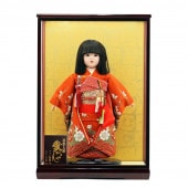 市松人形 齊藤公司作13号 ケース飾り 横幅43cm