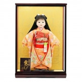 市松人形 公司作 市松人形13号 ケース飾り 横幅43cm