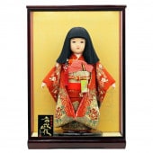 市松人形 公司作 市松人形13号 ケース飾り 横幅43cm