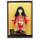 市松人形 公司作 市松人形13号 ケース飾り 横幅43cm