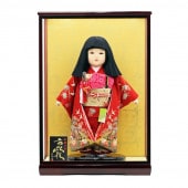 市松人形 公司作 市松人形13号 ケース飾り 横幅43cm