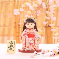 市松人形 齊藤公司作 ミニ松810口閉じ 横幅16.5cm