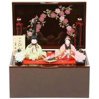 雛人形 木目込み こひな 収納飾り 親王飾り 横幅29cm