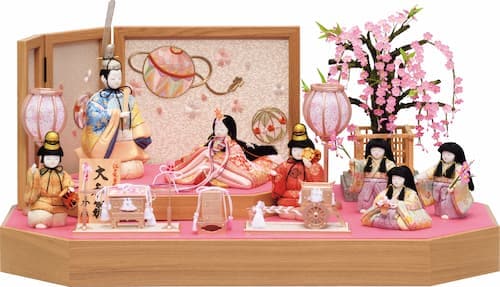 一秀 七人飾 (大和雛18号) 木目込み