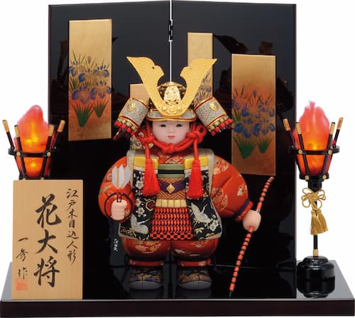 一秀 五月人形 (花大将A・陣羽織・大) 木目込み