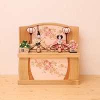 雛人形 宴桜 収納飾り 芥子親王 コンパクト 収納タイプ 横幅55cm