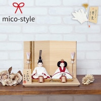 雛人形 ココ 木目込み 親王飾り 白無垢スタイル ティピシリーズ 横幅30cm