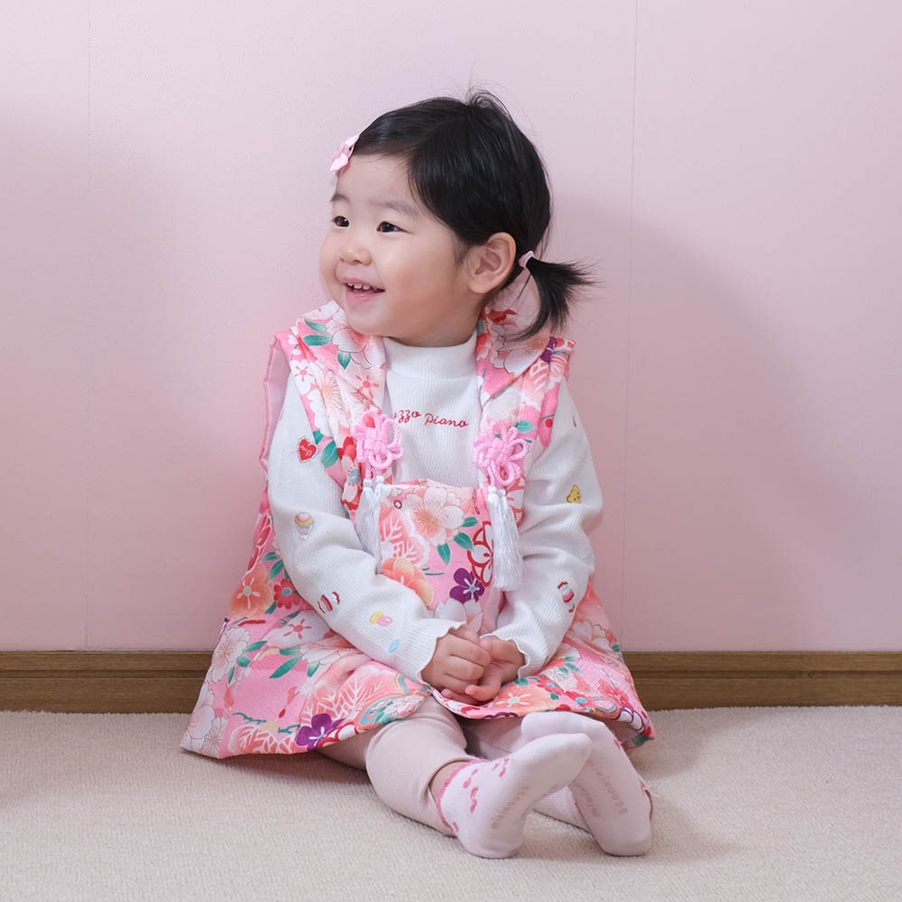 スタンド付き お被布 七五三 着物 女の子 横幅42cm