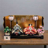 雛人形 宴桜 芥子親王 華紋様金屏風 横幅55cm