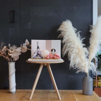 雛人形 はるる ぷり姫シリーズ 小芥子親王 二曲ピンク屏風 ティピシリーズ 横幅42cm