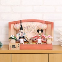 雛人形 ひひな 親王飾り 柳親王 ちりめん 刺繍三曲屏風 ティピシリーズ 横幅35cm