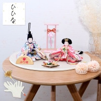 雛人形 ひひな ぷり姫シリーズ 柳親王 ちりめん素材 京都西陣金襴織物 横幅40cm