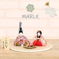 雛人形 木目込み マール 親王飾り 木製 ティピシリーズ 横幅27cm