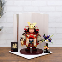 五月人形 健オリジナル ミニ健 武者人形 子供大将 陣羽織 横幅42.5cm