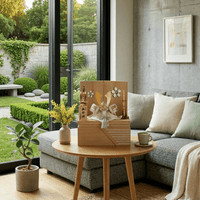 五月人形 兜飾り 収納飾り さくら桐箱収納飾り 白 白金 白銀 大鍬 8号兜 横幅38cm