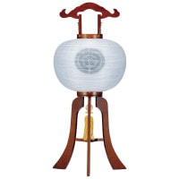 盆提灯 けやき調 白二重 11号H 36x86cm 極厚18mm 7営業日以内に発送 1/15より順次発送